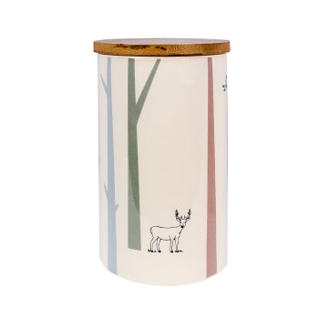 Porselen krukke med lokk 20 cm pastell