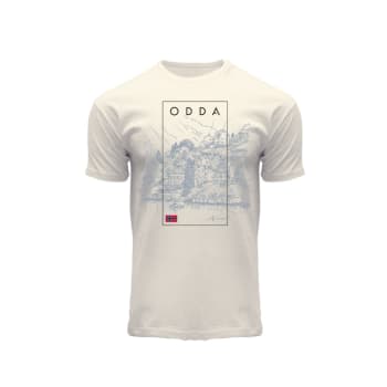 T-skjorte Odda pen sketch off-white