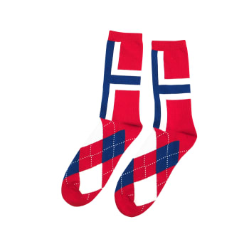 Sokkar norsk flagg str 43