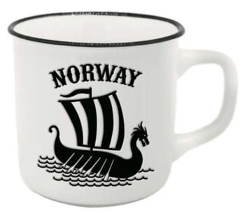 Krus Vikingskip kvit