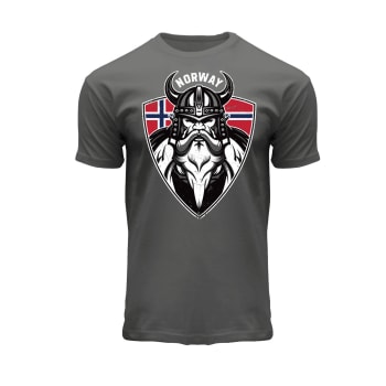 T-skjorte Vikings Norway Vintage Grå