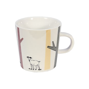 Porselen krus med geit pastell