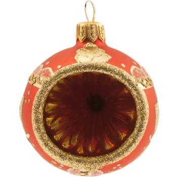 Kule reflektor rød/gull 6cm