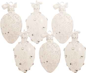 Egg brodert lite hvit/transpar