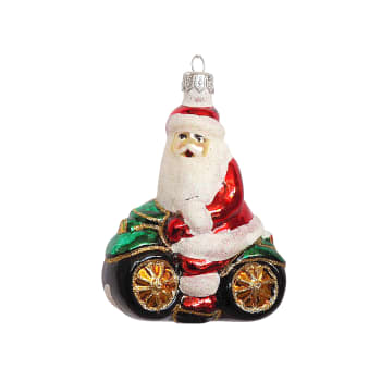 Julenisse på motorsykkel 13 cm