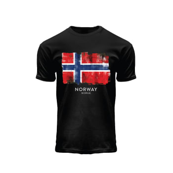 T-skjorte Whitered flag Norway navy