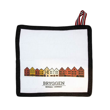 Gryteklut Bryggen panorama hvit