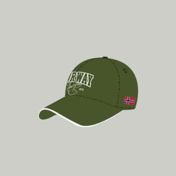 Cap Norway Moose Head Washed Olive/White