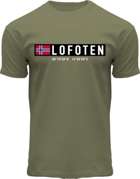 T- skjorte Coordinates Lofoten oliven