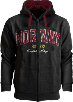 Hoodie Split Applique Grey-Burgundy