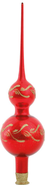 Spir rød og gull shiny