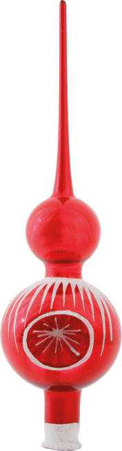 Spir rød/hvit shiny med refl