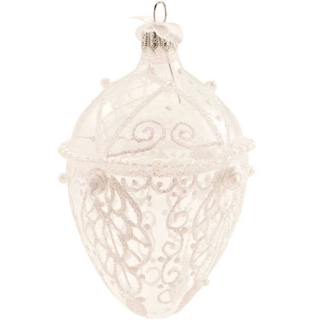 Egg brodert med perler 9cm