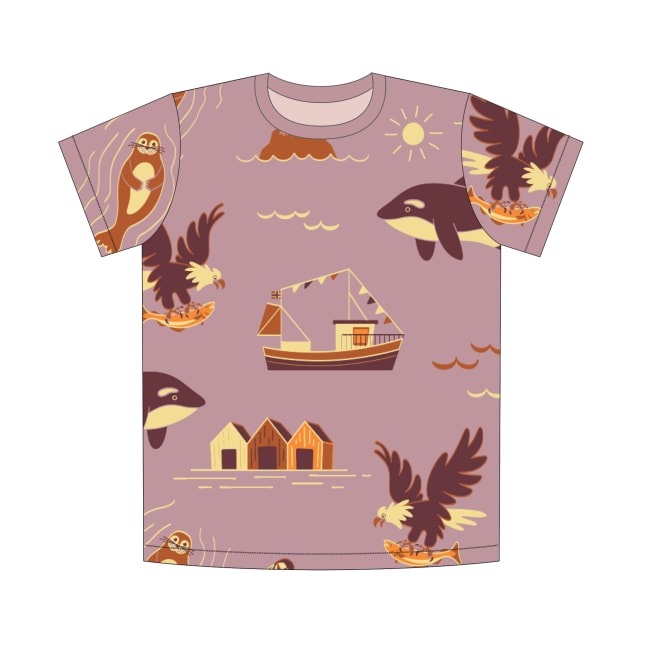 T-skjorte til barn hav mønster