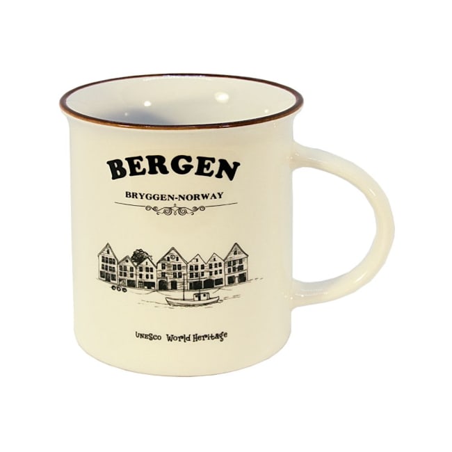 Krus stort hvit Bryggen