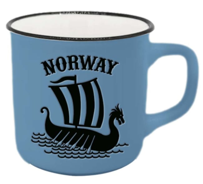 Krus Vikingskip blå