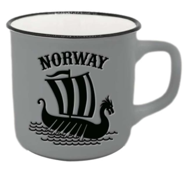 Krus lite Vikingskip grå