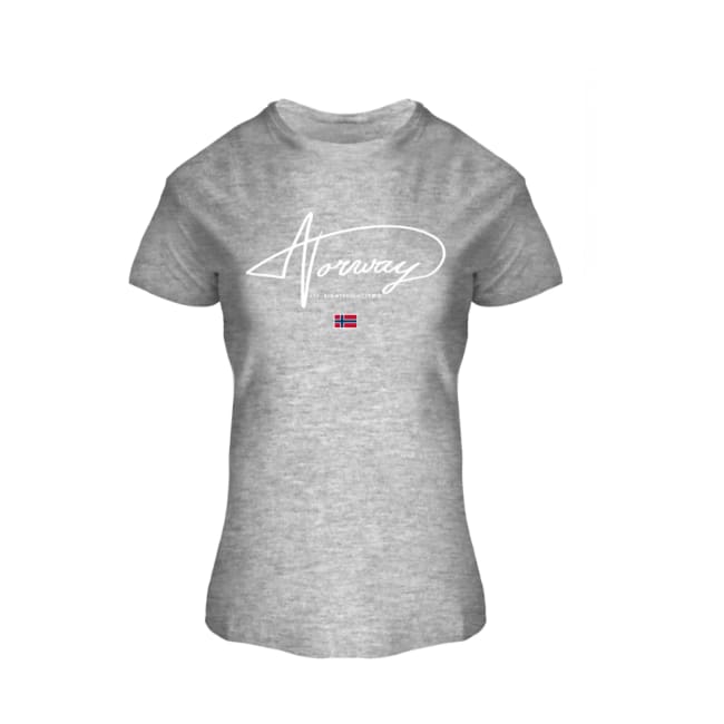T-skjorte Ladies Autograph Flag Norway Grey