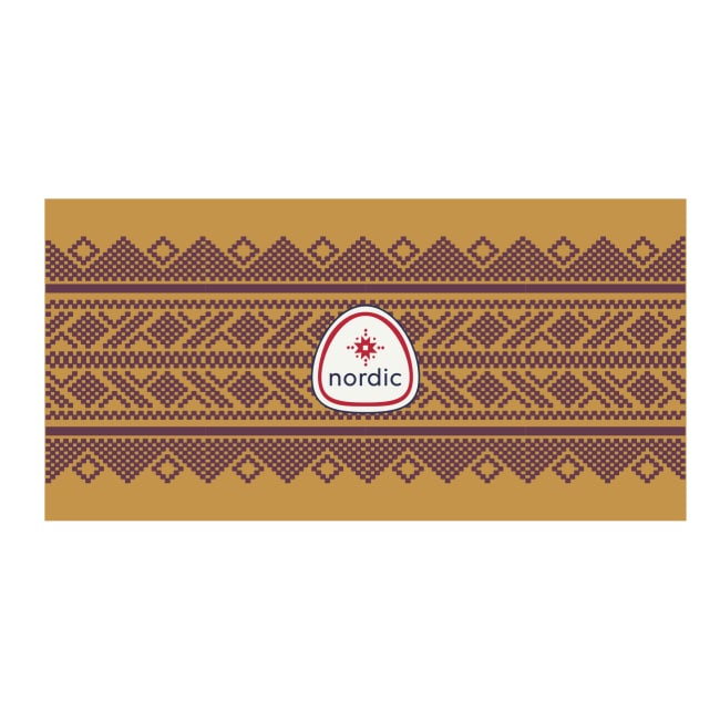 Flåm pannebånd gul/brun