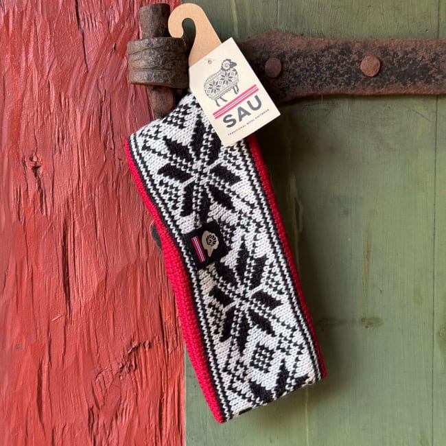 Panneband Setesdal offwhite - black - red