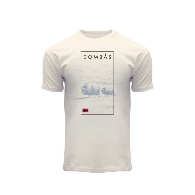 T-skjorte Dombås pen sketch off-white