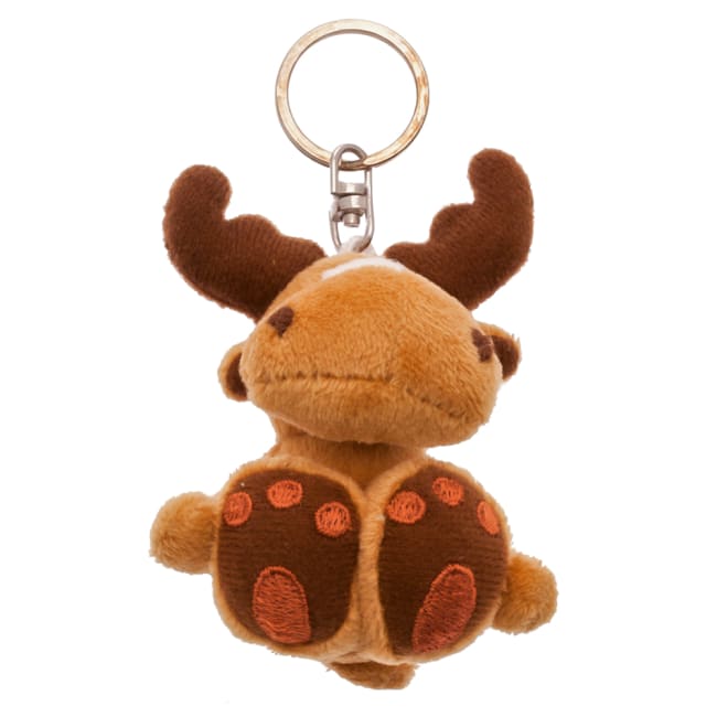 Nøkkelring i plysj sittende elg