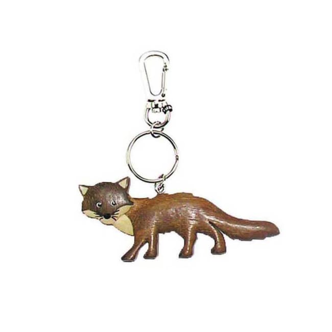 Nøkkelring med rev brun