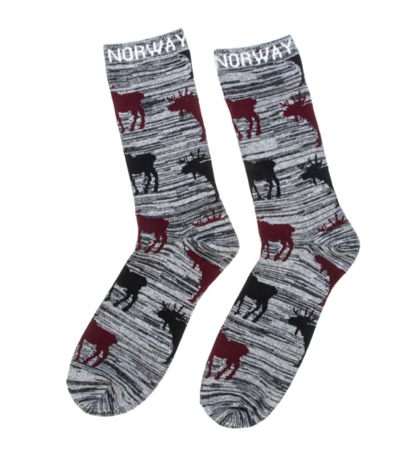 Sokkar Norway elg rød blå