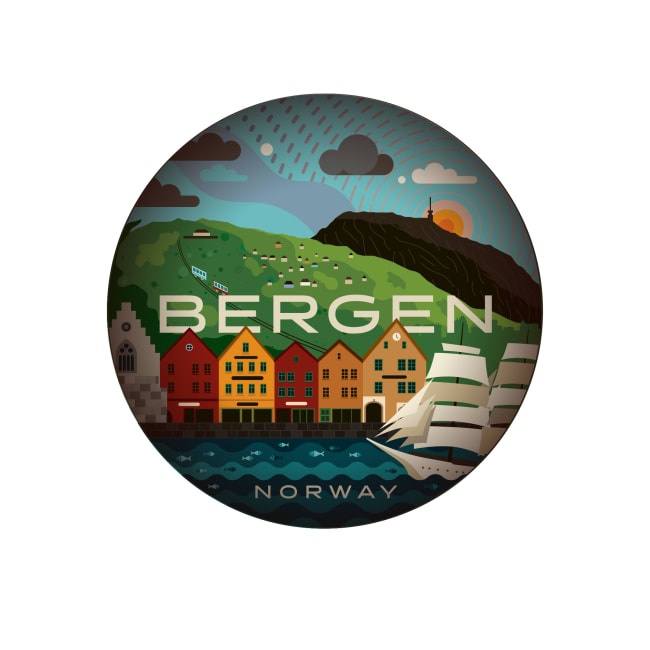 Papirvekt glass Bergen