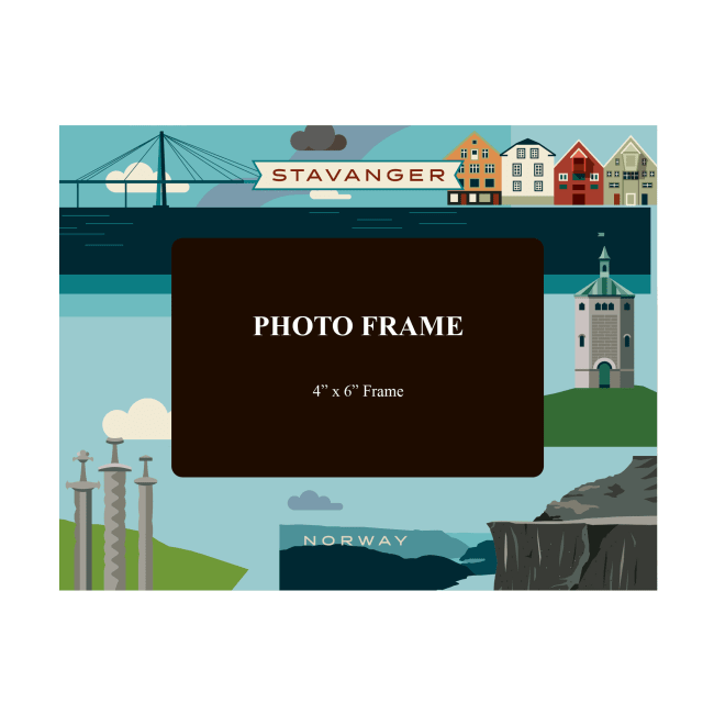 Fotoramme hvit Stavanger