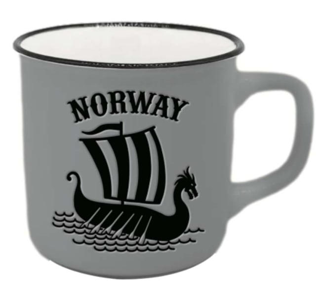 Krus Vikingskip grå