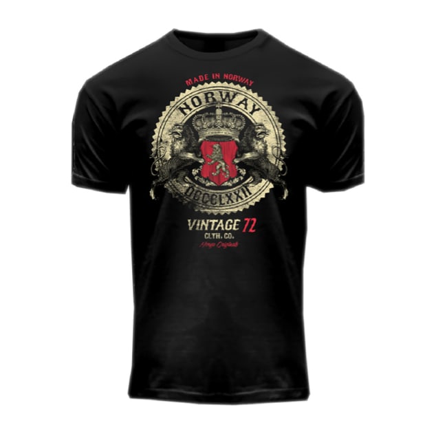 T-skjorte Vintage Rock Norway Black