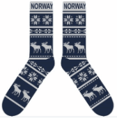 Sokker Elg blå/grå str 43