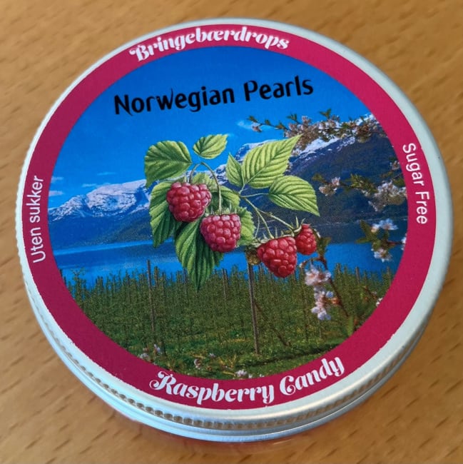 Norwegian Pearls - Bringebærdrops 70g
