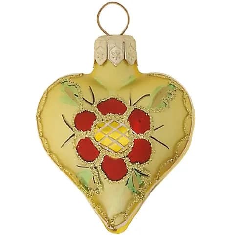 Hjerte Kashubian gull 5cm