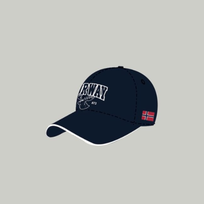 Cap Norway Moose Head Washed Navy/White