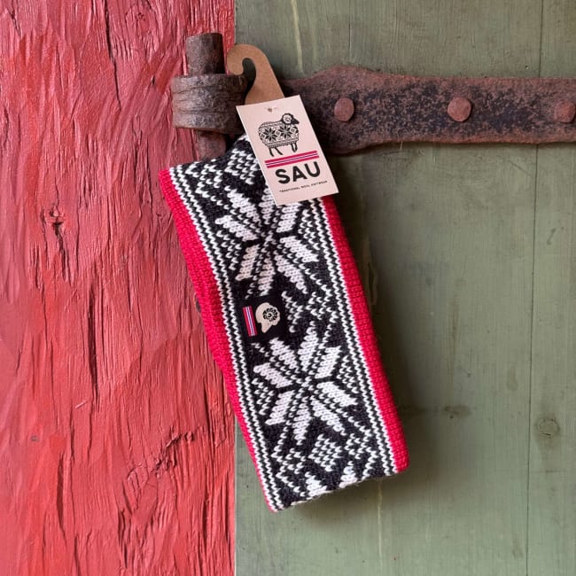 Panneband Setesdal  black - offwhite- red