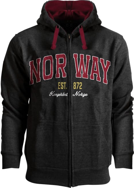 Hoodie Split Applique Grey-Burgundy