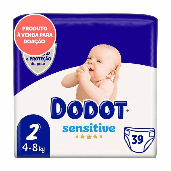 DODOT Sensitive Fraldas Tamanho 2 (4-8 kg) 39 un