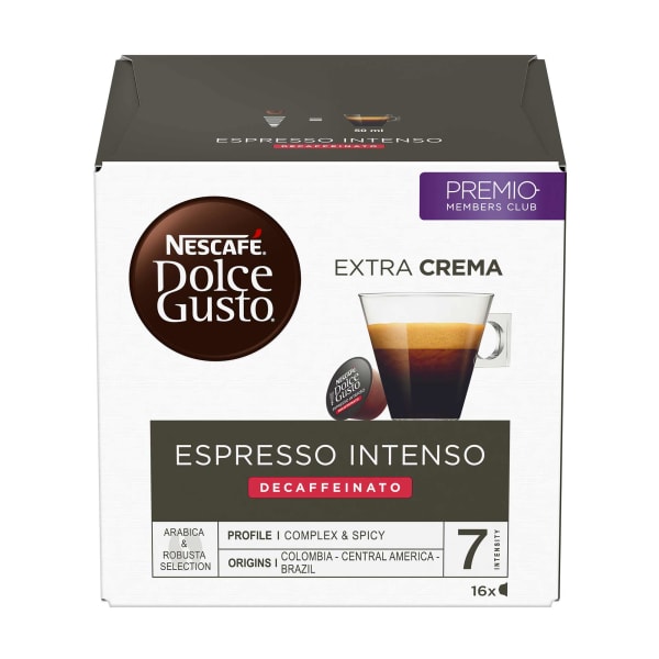 Nescafé Espresso Descafeinado - 16 Cápsulas para Dolce Gusto por 5