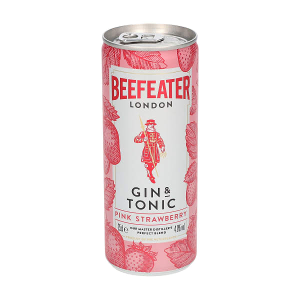 Mercadão - Pingo Doce: Gin Lata Pink & Tonic Strawberry Beefeater