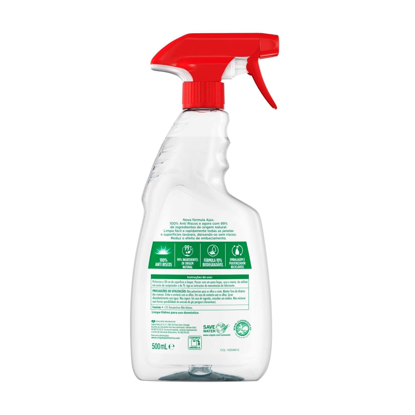 Limpa Vidros Spray Cristal - emb. 500 ml - Ajax