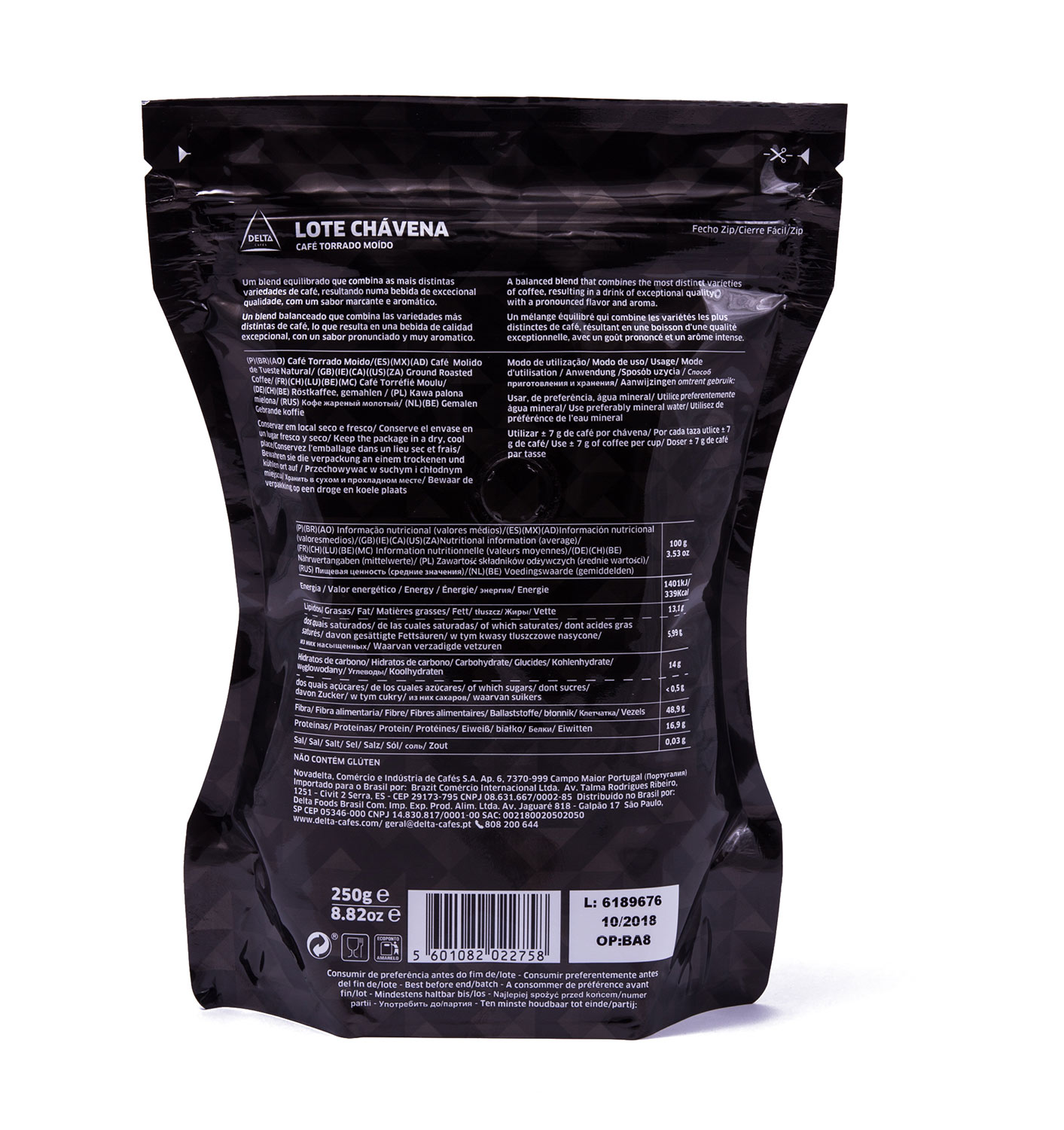 Delta Café tostado molido PORTUGAL para máquina espresso o bolsa 8.82 oz