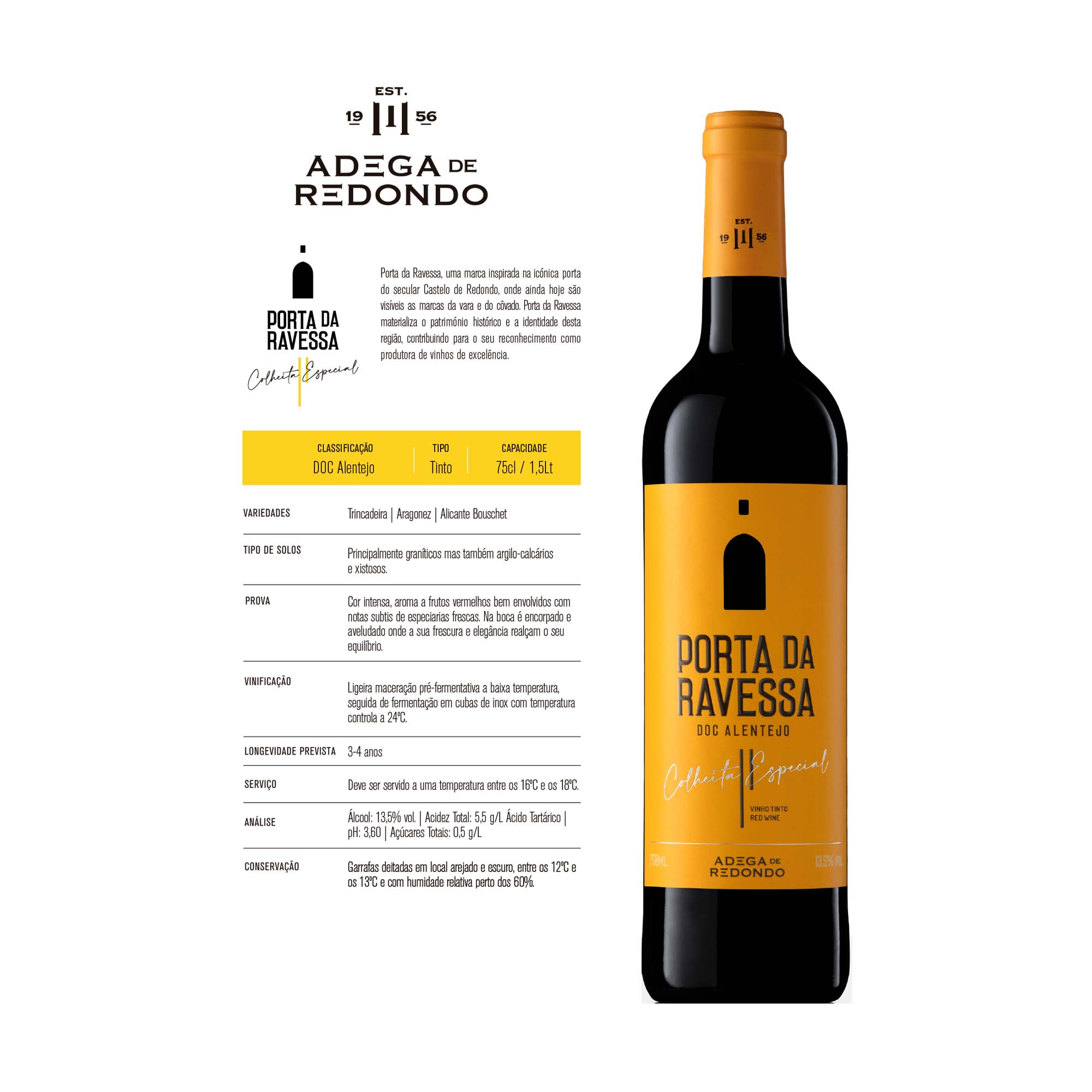 Mercadão - Pingo Doce: Vinho da Tinto Alentejo Colheita Ravessa Especial Porta