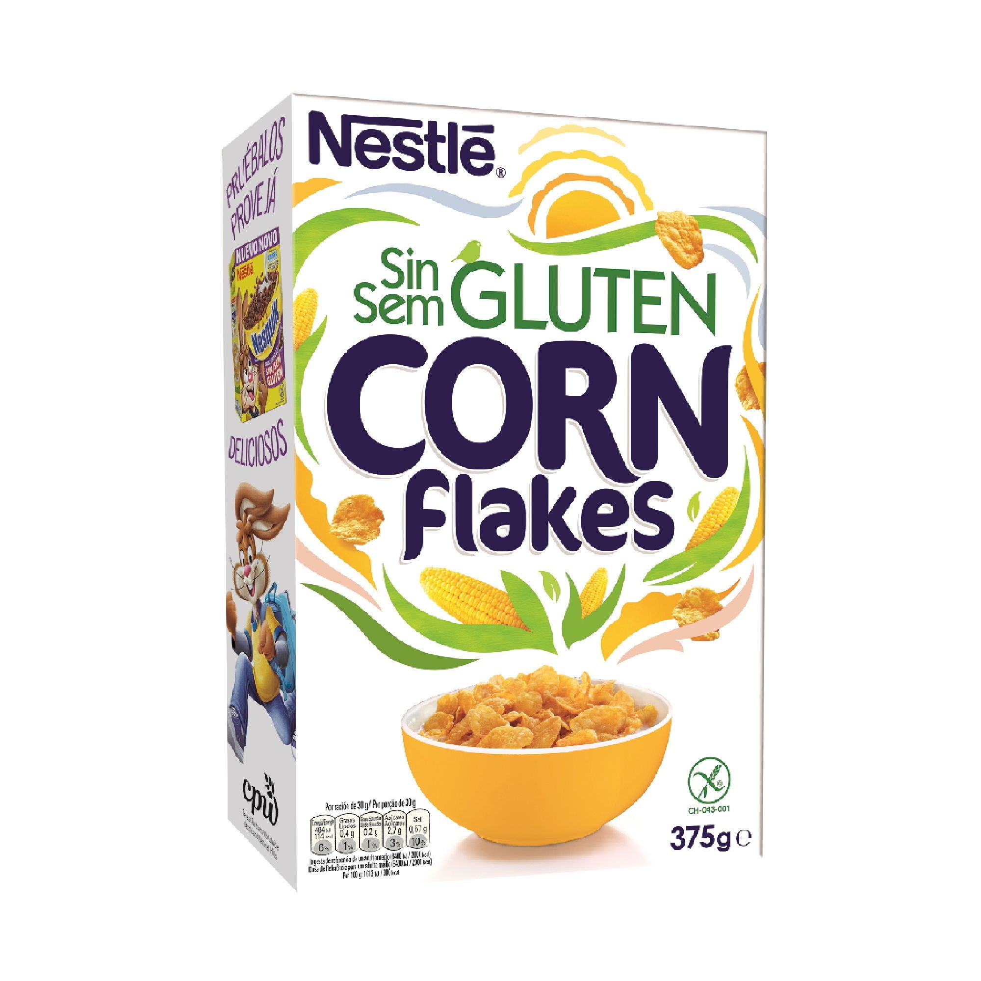 Corn Flakes Cereales Sin gluten GO FREE NESTLÉ 375 Gr