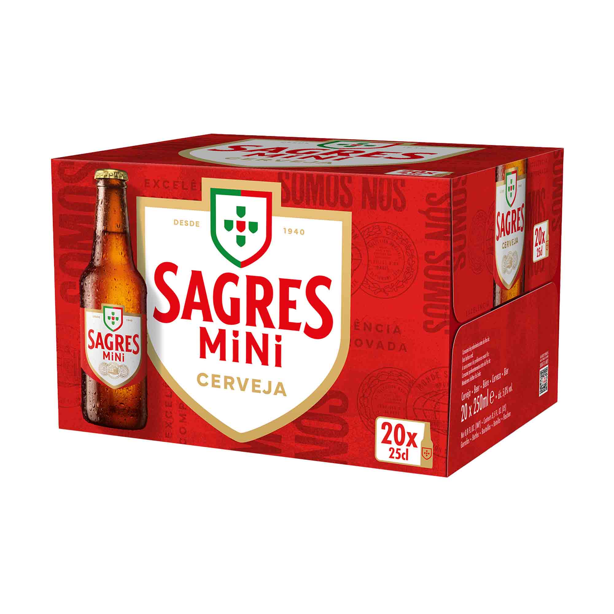 Mercadão - Pingo Doce: Cerveja com Álcool Bohemia Original Sagres- Pack 6