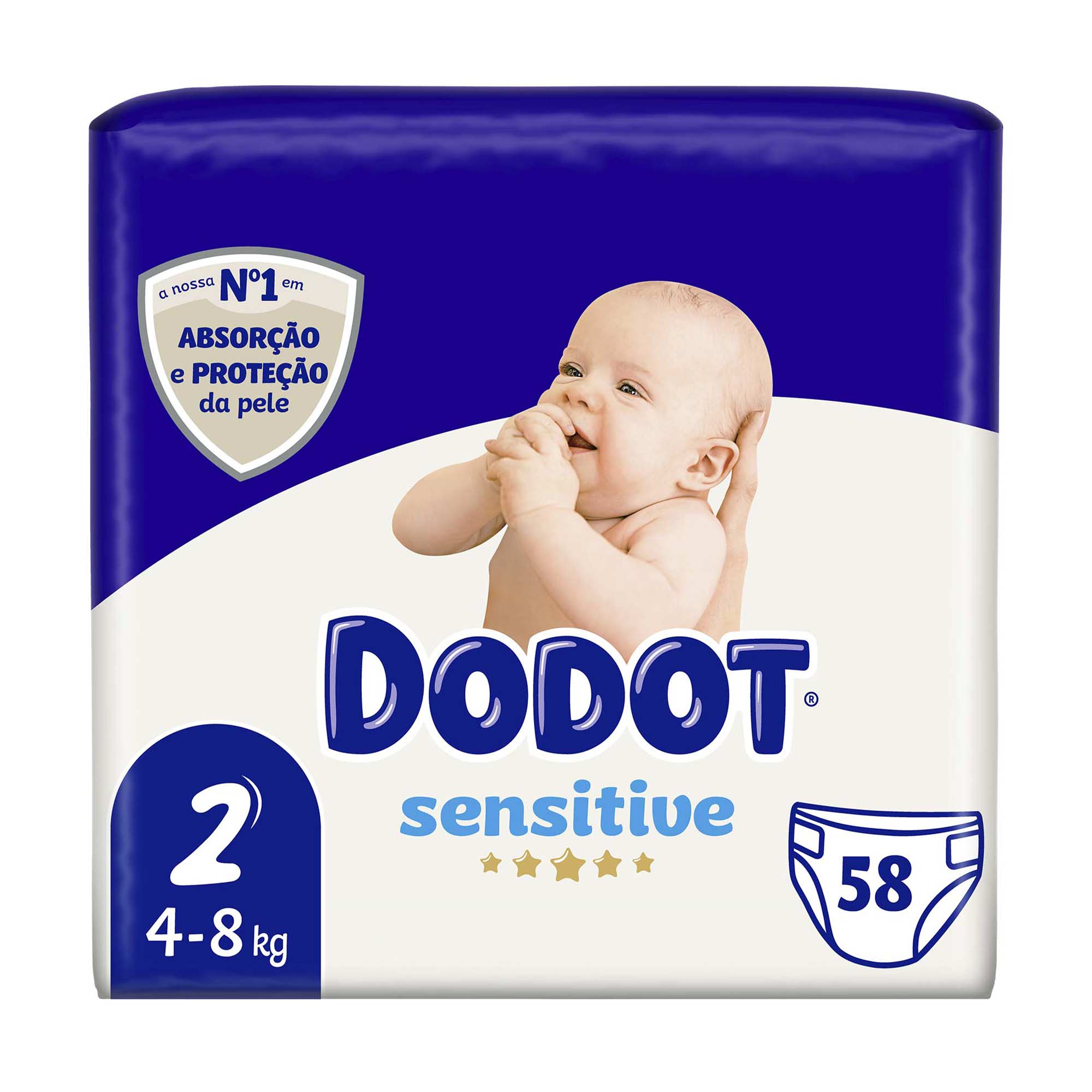 Fraldas sensíveis dodot, tamanho 1, 80 fraldas, 2-5kg-tamanho 2, 88 fraldas,  4-8kg, bebê, camada absorvente - AliExpress
