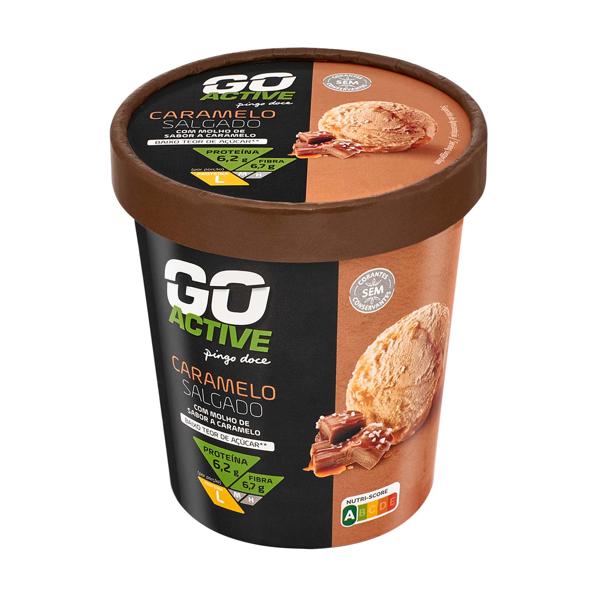 Mercadão Pingo Doce Gelado Caramelo Salgado Alto Teor em Proteína Go Active Pingo Doce