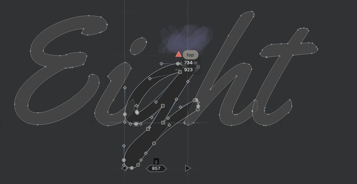 FontLab 8 in dark theme