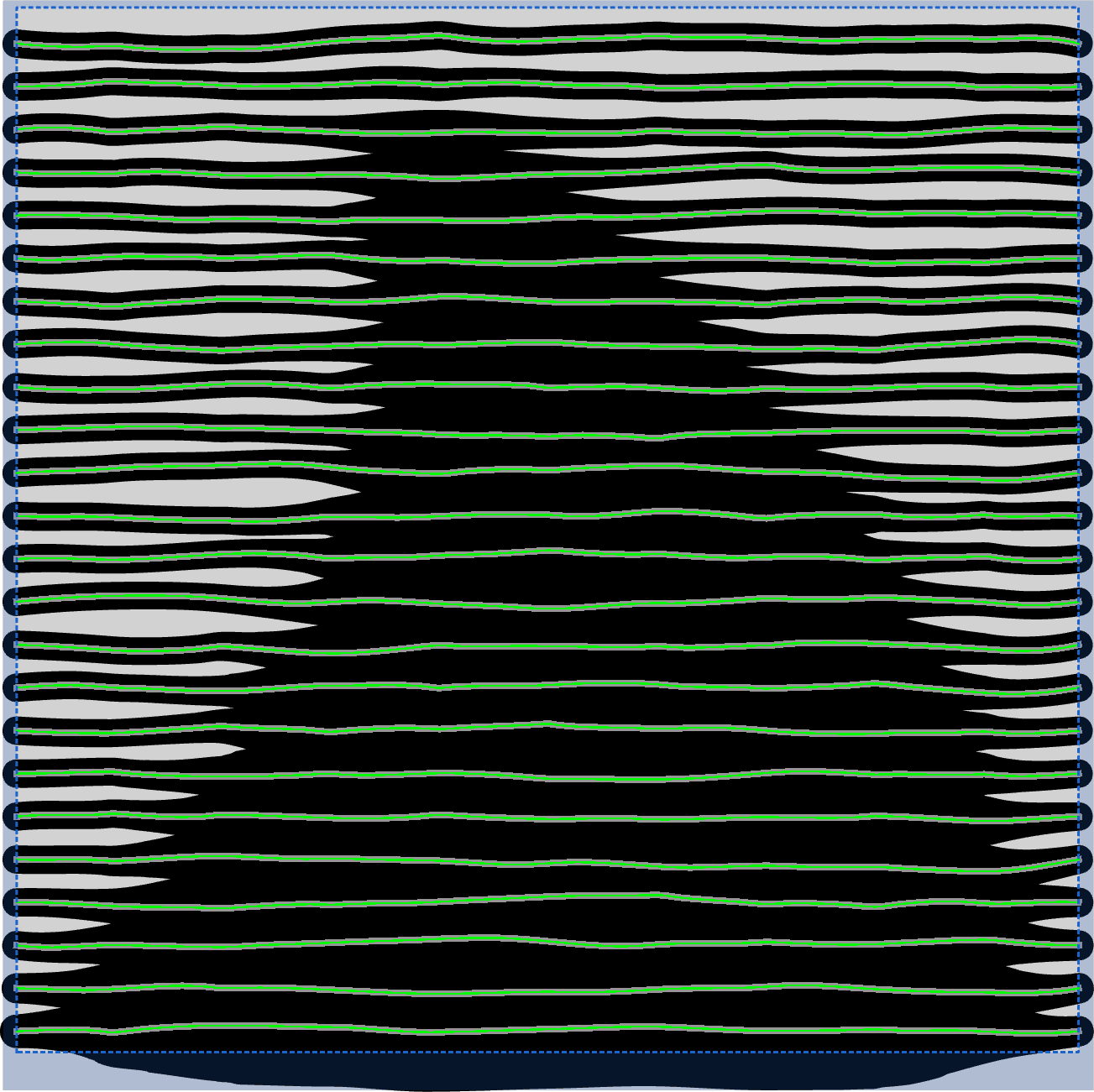 Handmade fill with editable green centrelines